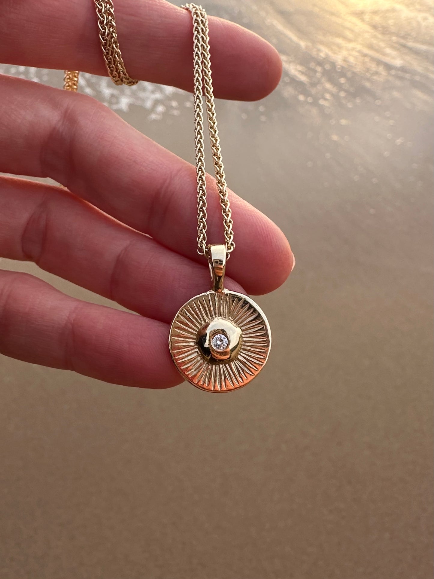 Helios Sun Pendant in 9ct Gold