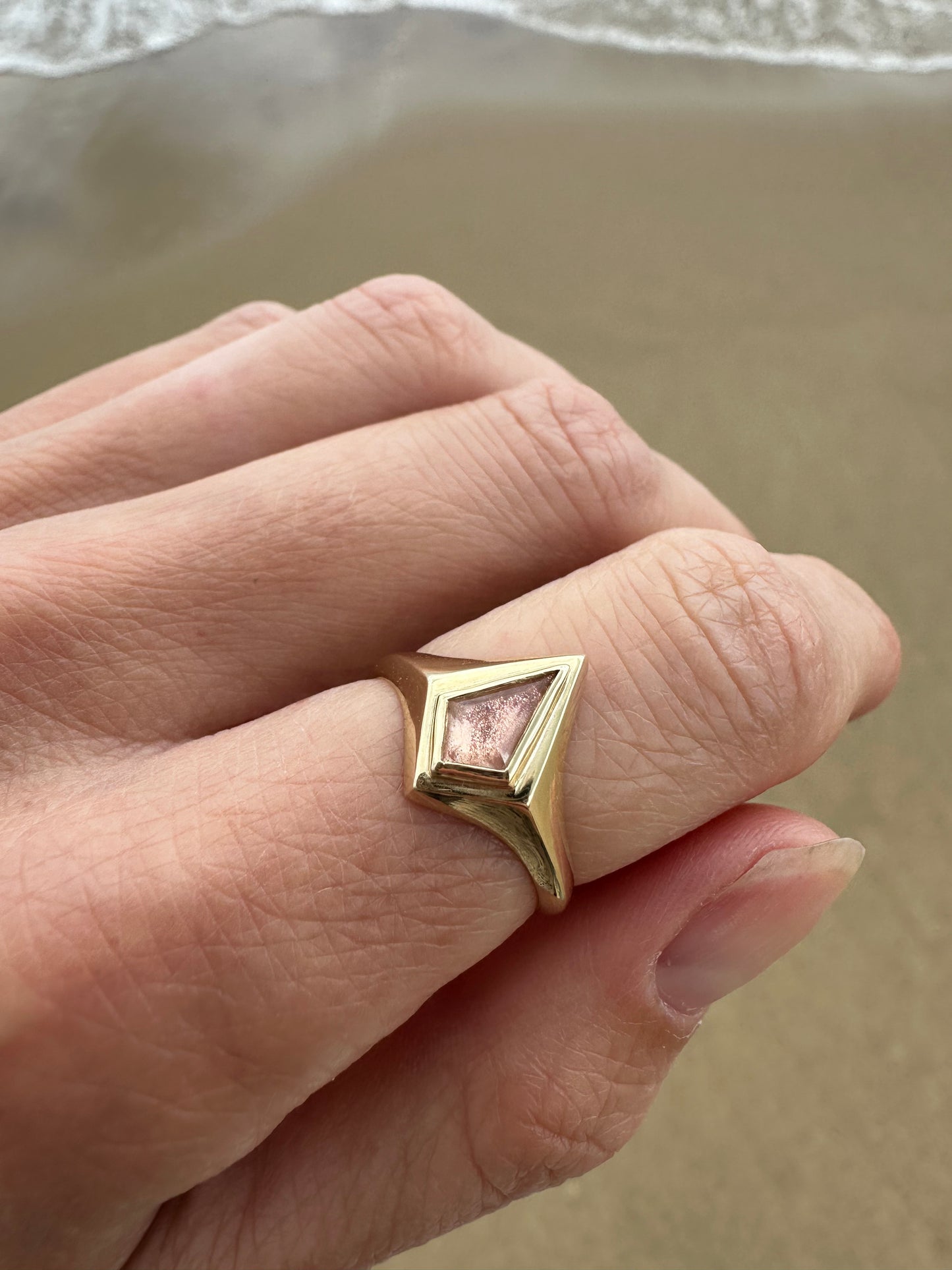 Fairtrade Sunstone Kite 9ct Ring