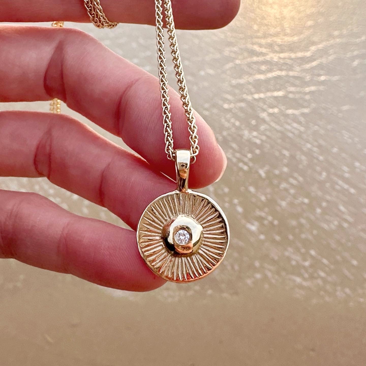 Helios Sun Pendant in 9ct Gold