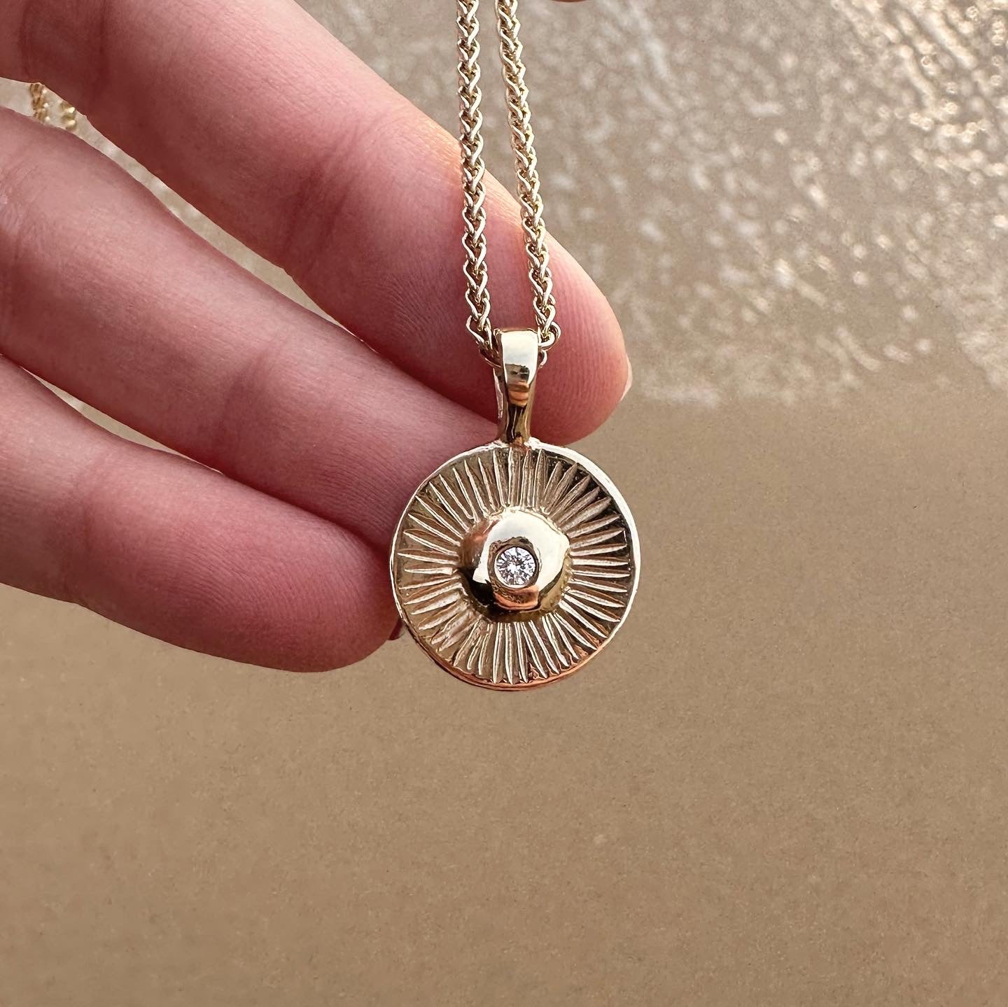 Helios Sun Pendant in 9ct Gold