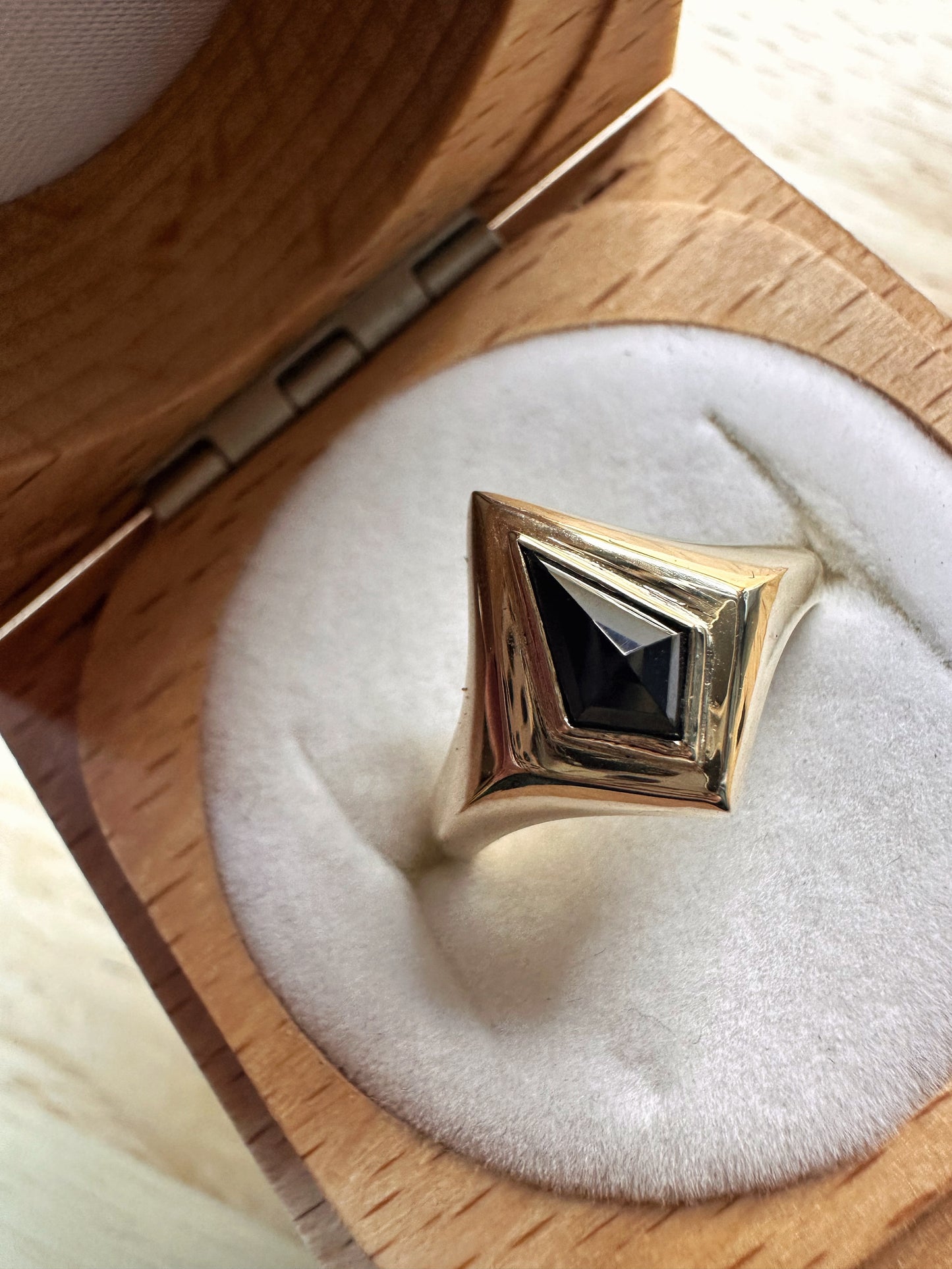 Fairtrade Black Spinel 9ct Gold Ring