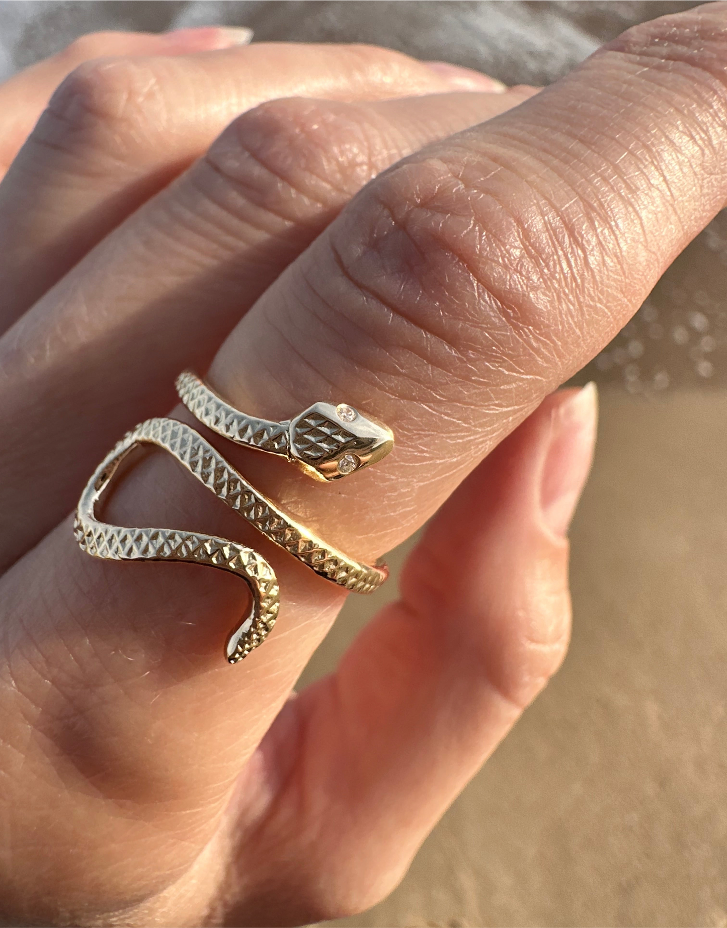 Serpent Snake 9ct Gold Ring