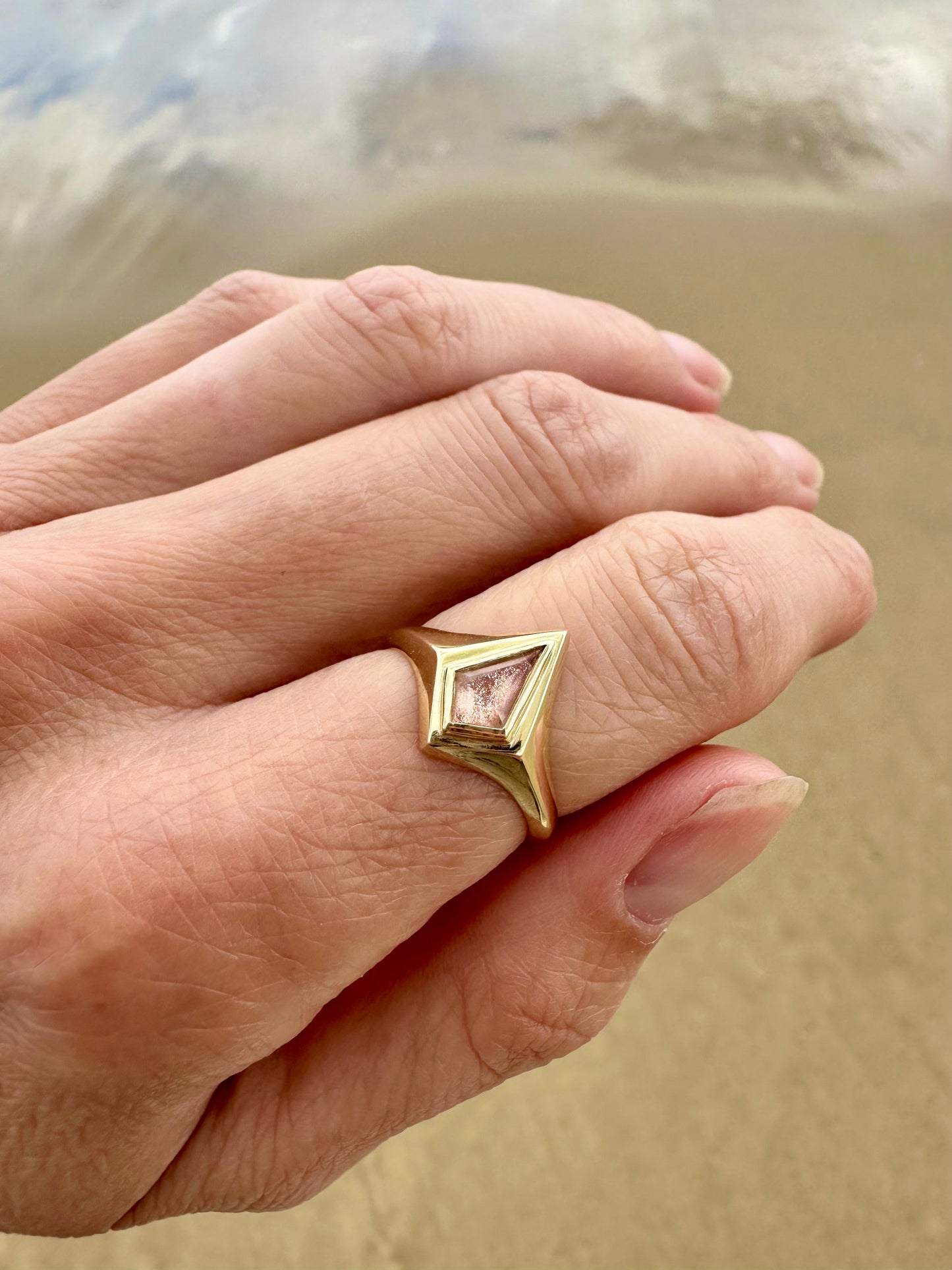 Fairtrade Sunstone Kite 9ct Ring