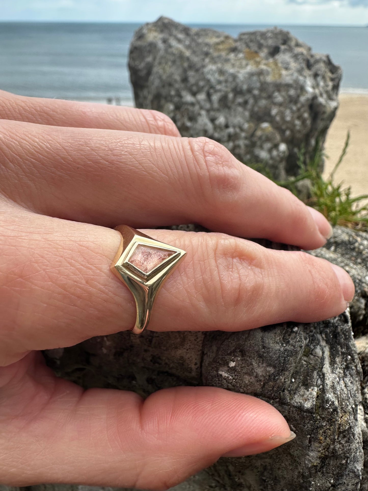Fairtrade Sunstone Kite 9ct Ring