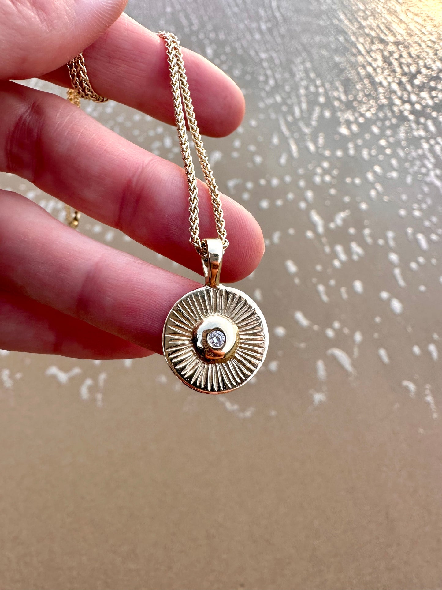 Helios Sun Pendant in 9ct Gold