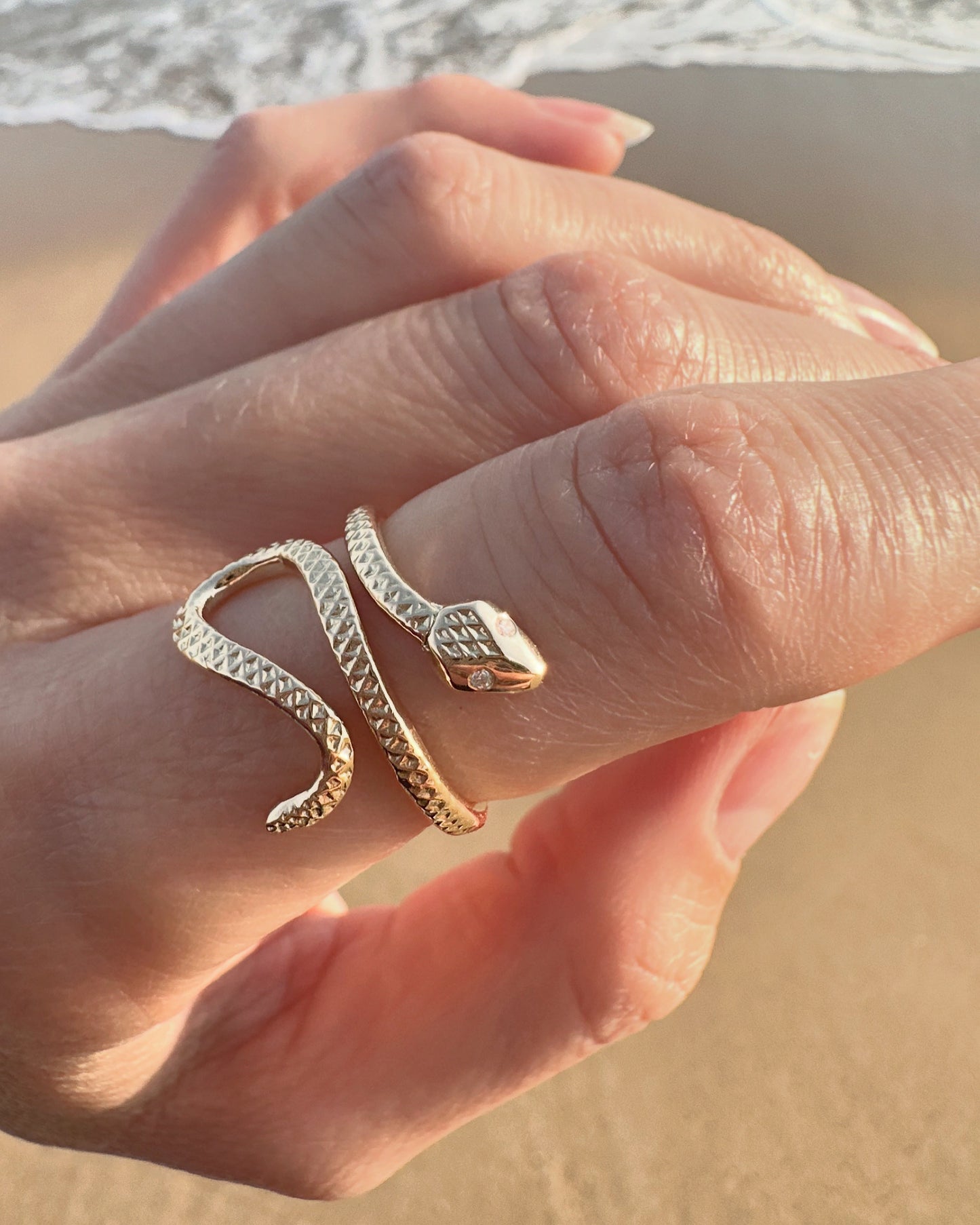 Serpent Snake 9ct Gold Ring