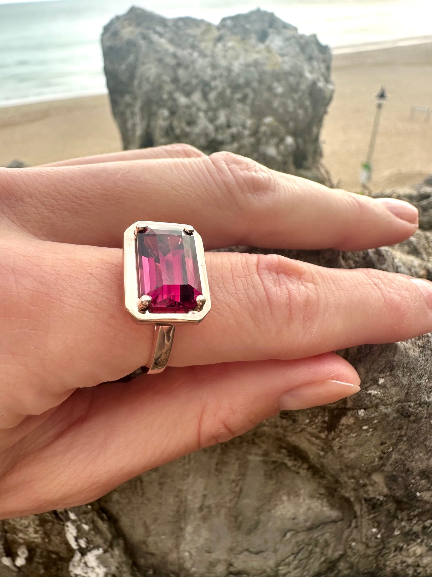 Rhodolite Garnet 9ct Red Gold Ring