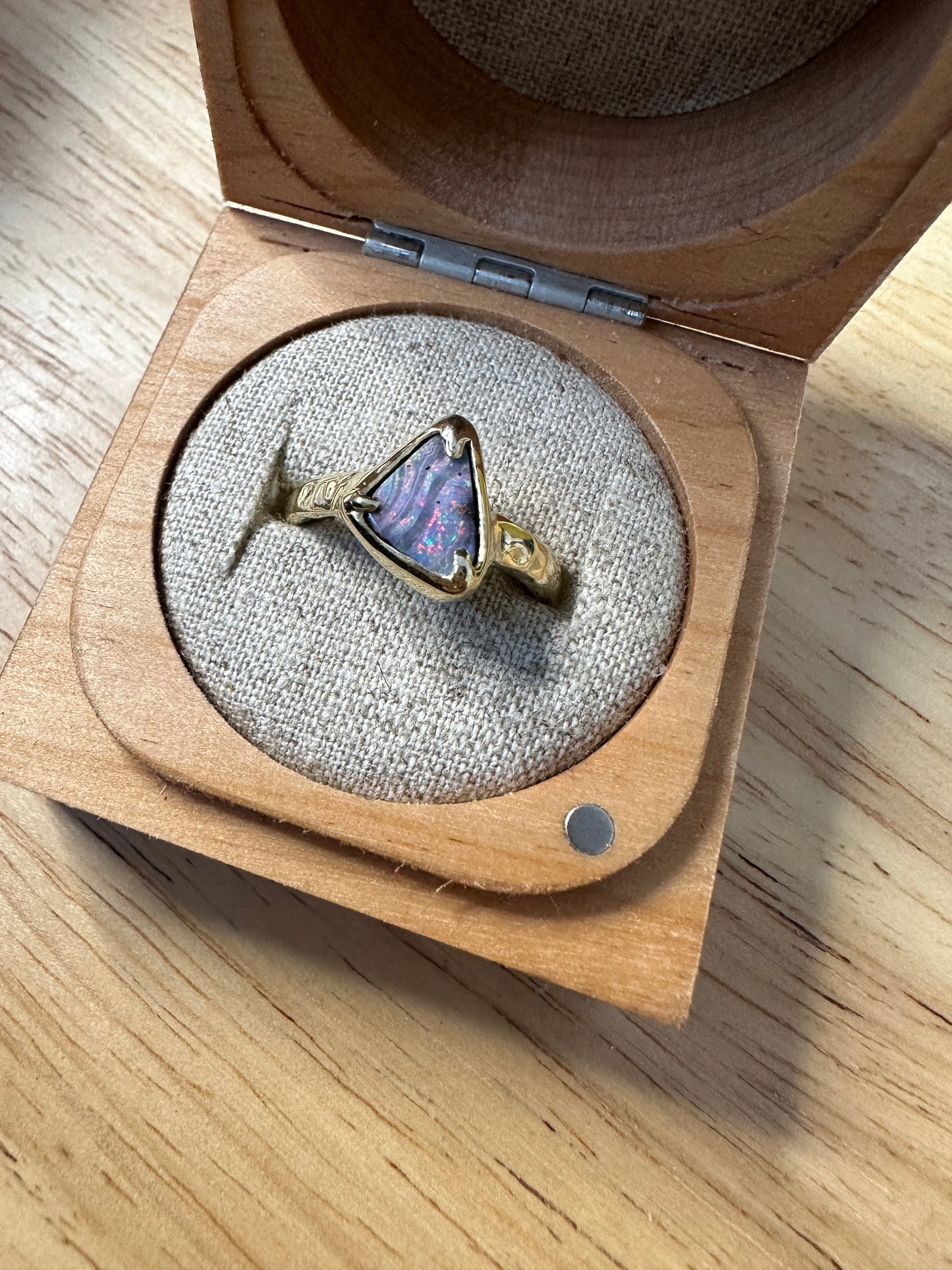 Australian Boulder Opal 9ct Gold Ring