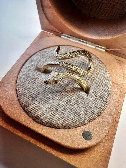 Serpent Snake 9ct Gold Ring