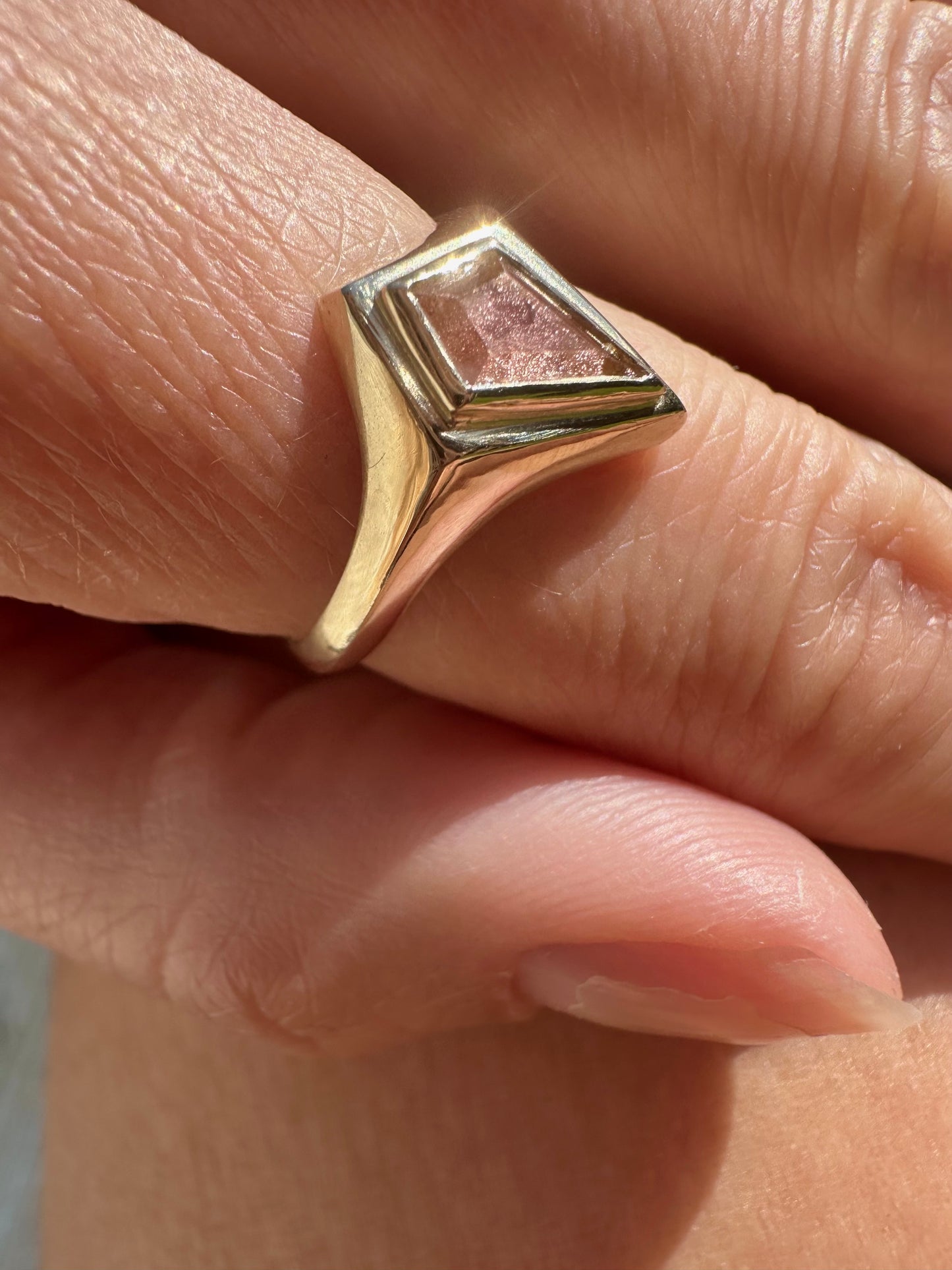 Fairtrade Sunstone Kite 9ct Ring
