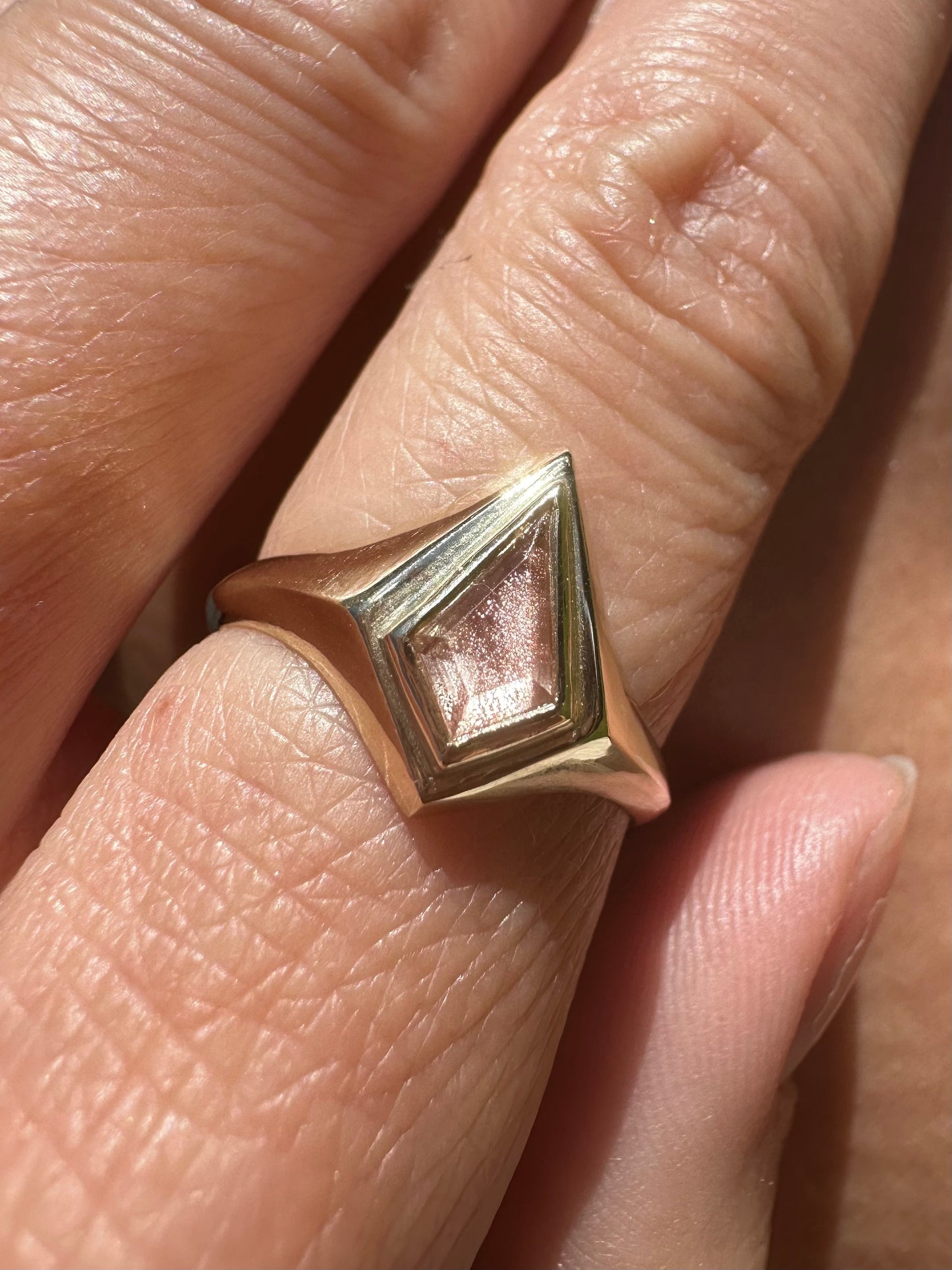 Fairtrade Sunstone Kite 9ct Ring