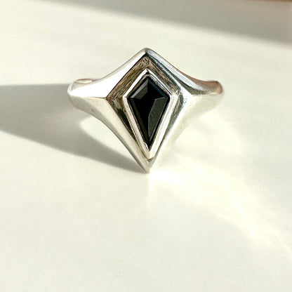 Fairtrade Black Spinel Sterling Silver Ring