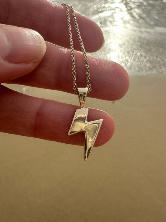 Lightening Bolt Pendant 9ct Gold