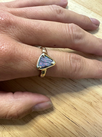 Australian Boulder Opal 9ct Gold Ring